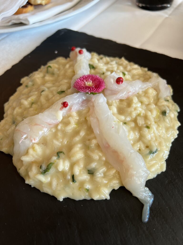 risotto con pesce persico